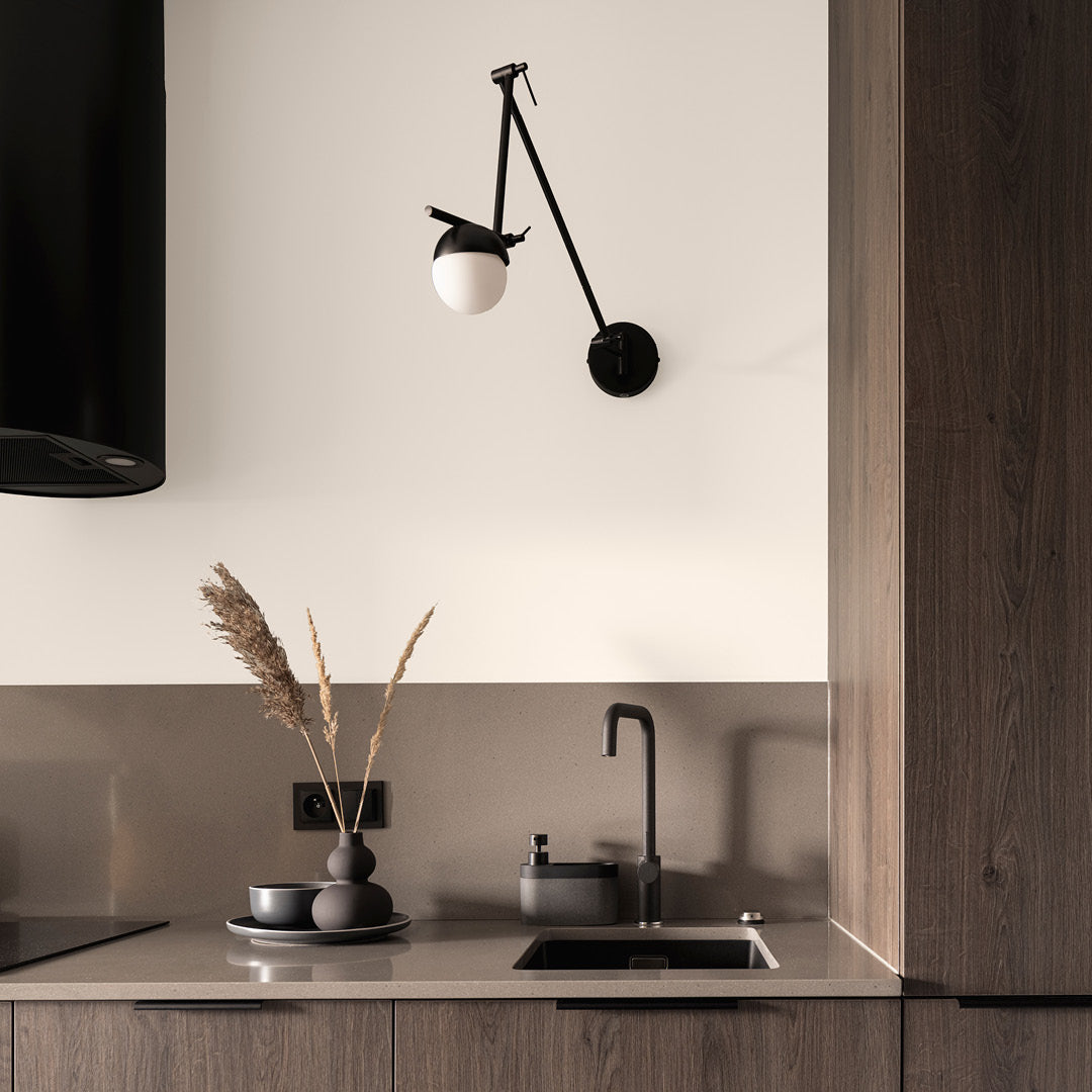 Modern kitchen decorated in Hammock Snooze, a stone white paint from Zhoosh.