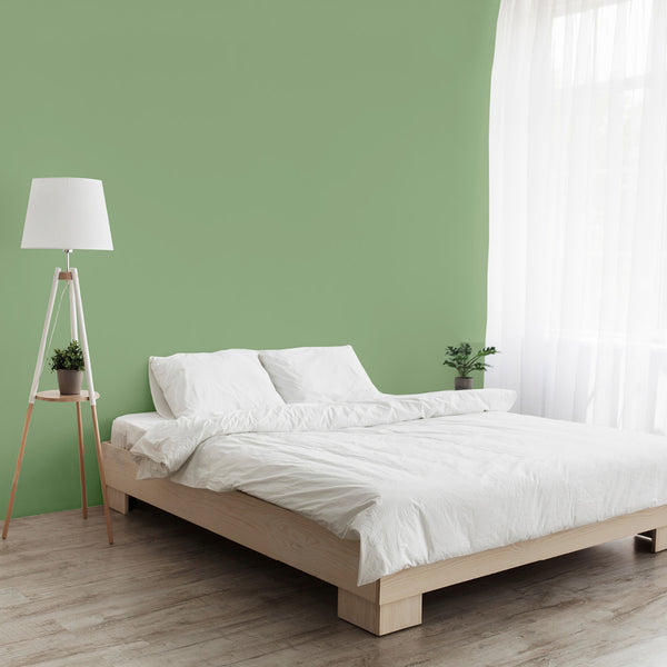 Bright and airy bedroom decorated in Herb Garden from Zhoosh.